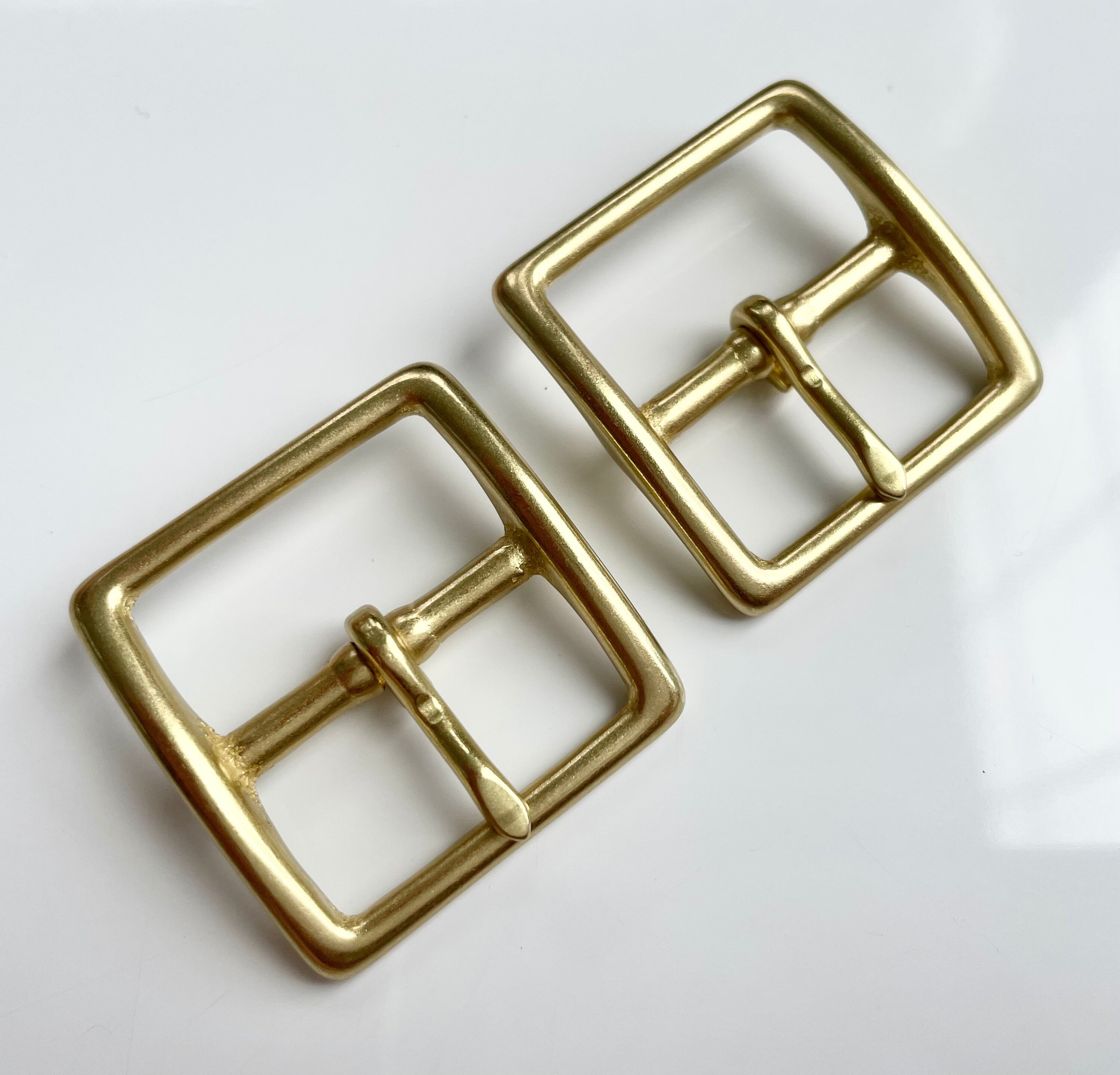 1 Center Bar Buckles Set Of 2 Solid Brass Etsy