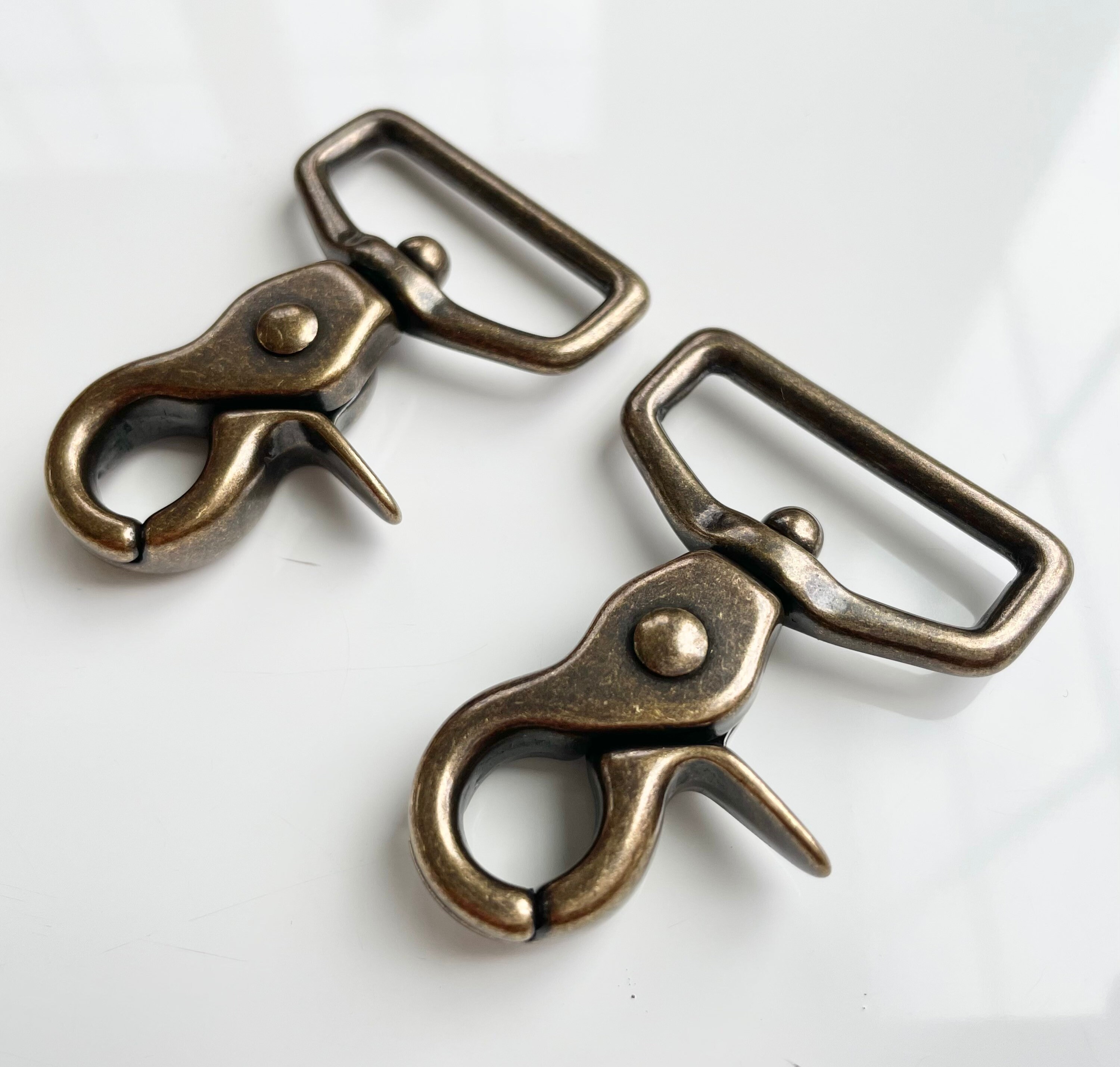 1.25 Swivel Trigger Snap Set Of 2 Solid Antique Brass Etsy