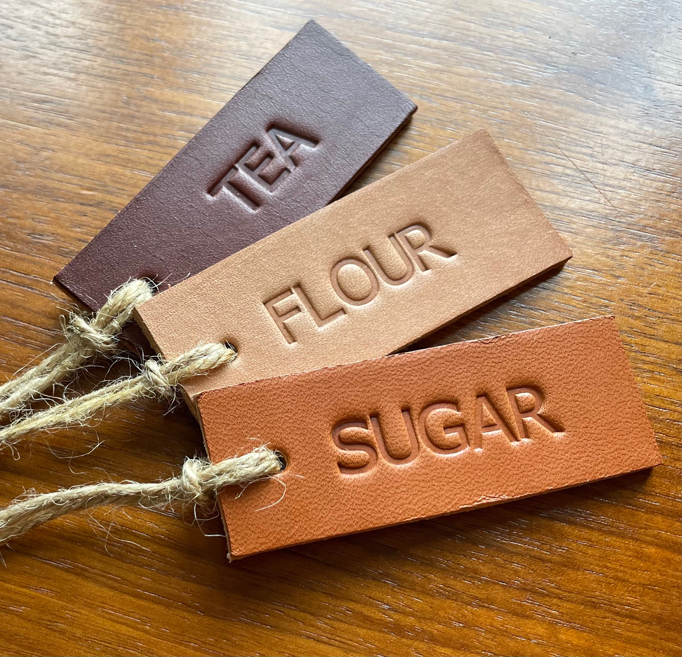 Custom Embossed Leather Tags 3 x 1 Veg Tan English Etsy