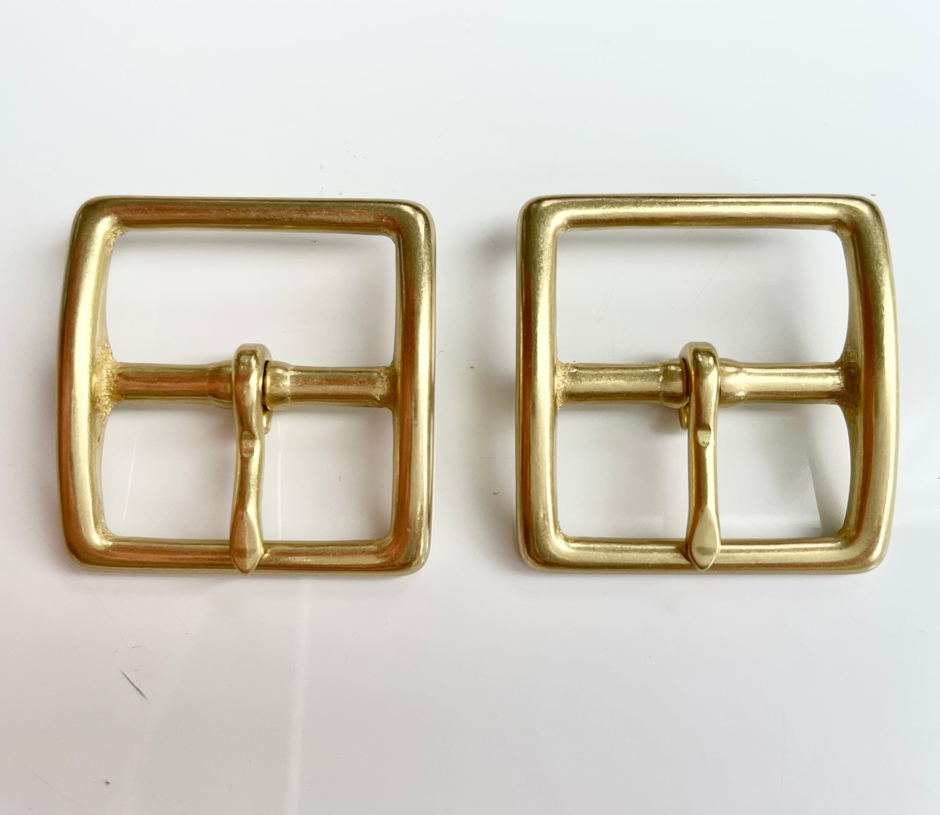 1 Center Bar Buckles Set Of 2 Solid Brass Etsy