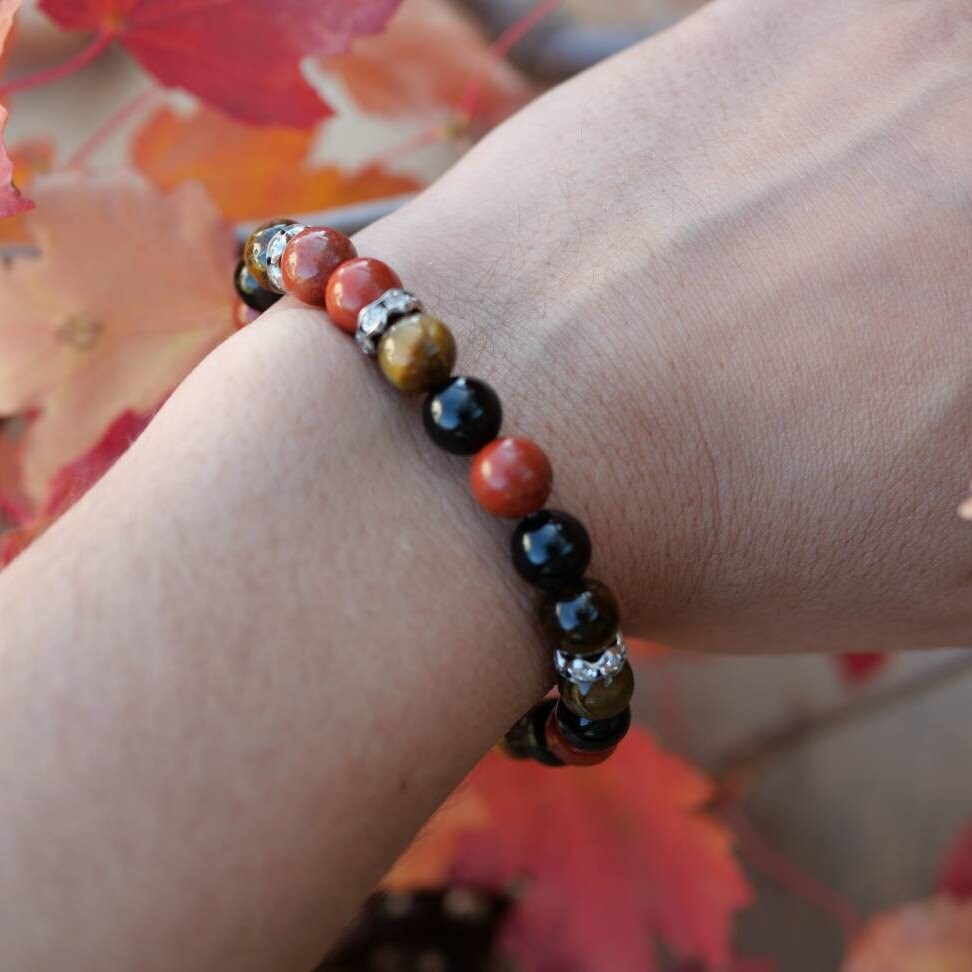 Lithotherapy Bracelet Serenity Pain and Protection Obsidian