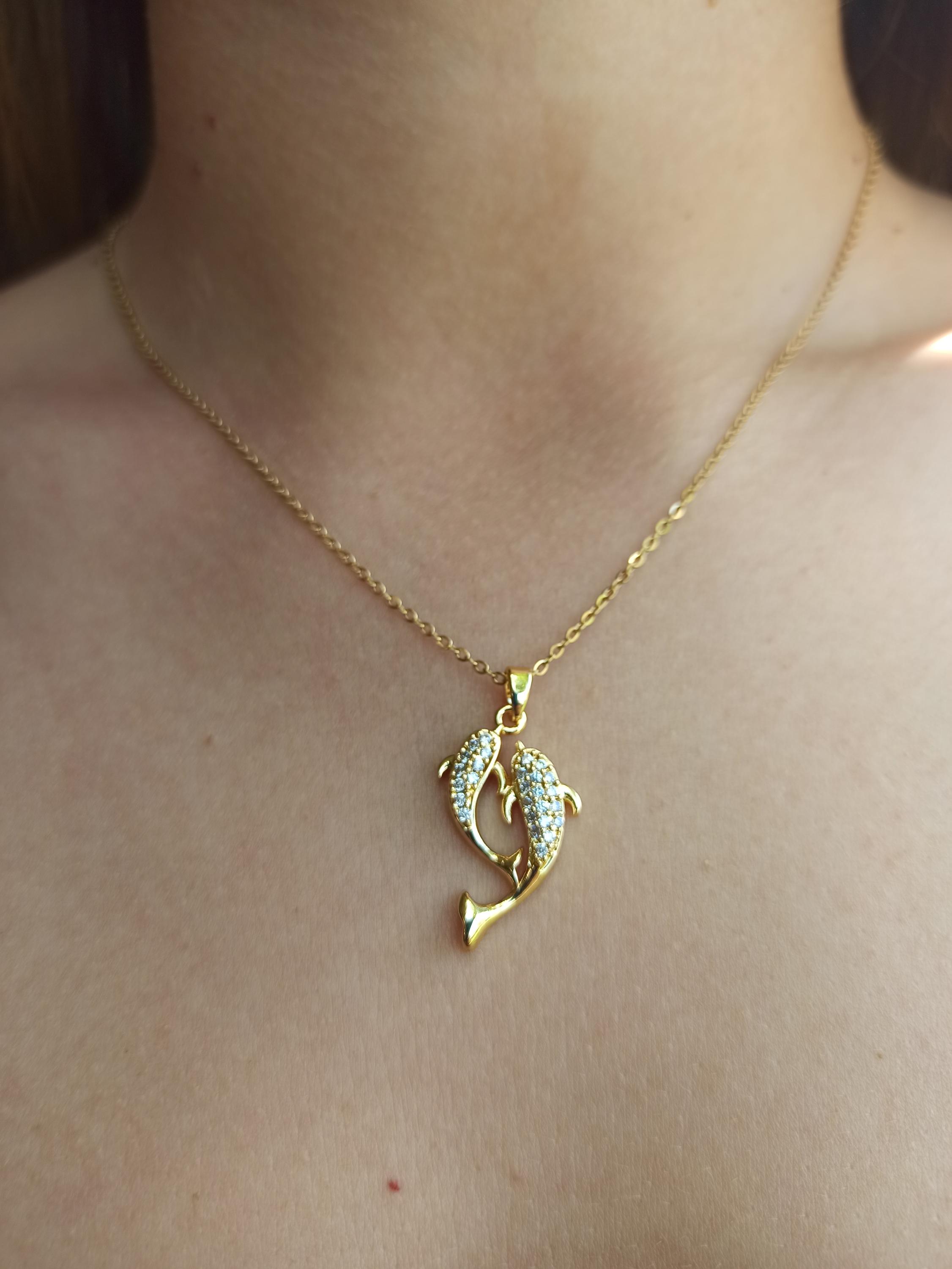 RAIDIN Collana in acciaio inossidabile con ciondolo di oceanico animale balena per donne ragazze Gioielli minimalisti placcati in oro 18K Regali per mamma fidanzata (Argento-035
