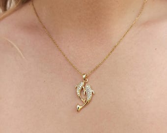 Collana in acciaio inossidabile con balena blu oceano, ciondolo oceano - Italia