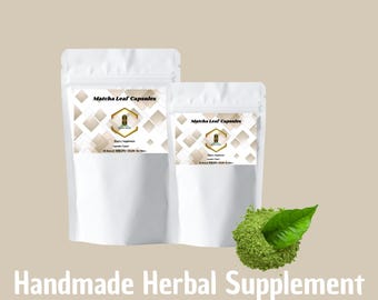 Organic Matcha Green Tea Capsules- Pure Camelia sinesis folium Extract 10:1 500mg Vegan Capsules