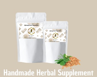 Organic Fenugreek Seed Extract Capsule- Pure Trigonella foenum-graecum Extract 10:1 500mg Vegan Capsules