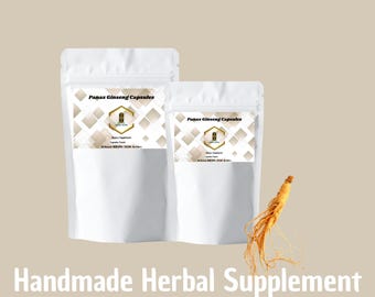 Organic Panax Ginseng Root Extract Capsules – 10:1 Vegan Supplement