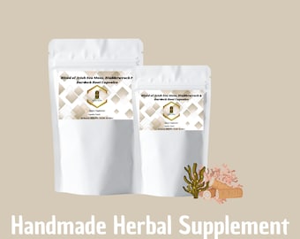 Organic Irish Sea Moss, Bladderwrack with Burdock Root Extract 10:1 500mg Vegan Capsules