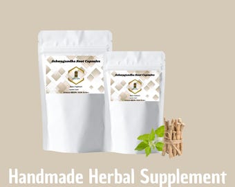 Organic Ashwagandha Extract Capsule- Organic Withania somnifera radix Extract 10:1 500mg Vegan Capsules