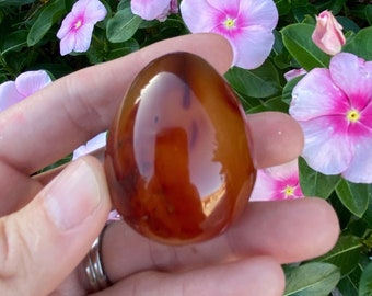 Carnelian eggs | Cosmic Egg | Crystal Gemstone Egg