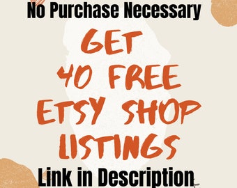 40 Free Listings on Etsy