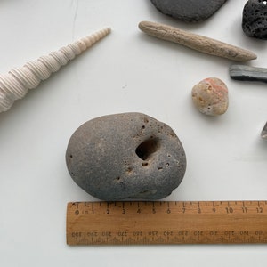 Large Hag Stone, Holey Stones, Adder Stones, Hag Stones, Odin Stones, Witch Stones, Celtic Stones, Fairy Stones from Whitby beach, UK.