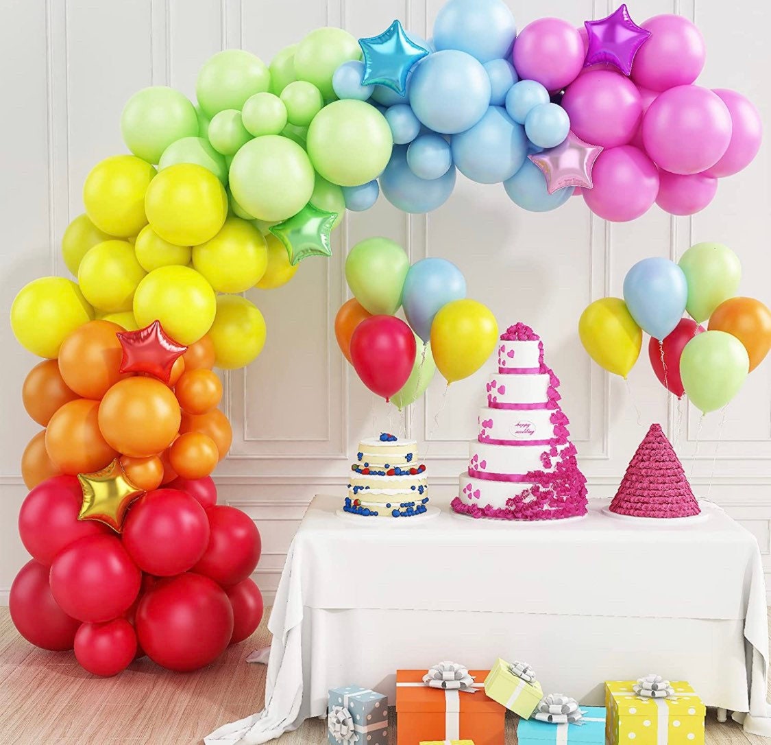 Linking Balloon Arch And Flower Balloon Display