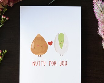 Nutty For You Greeting Card, Valentine's Day, Anniversary, Love