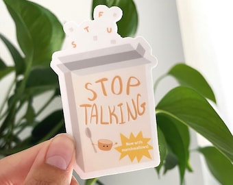 STFU Cereal Sticker, Cute Sticker