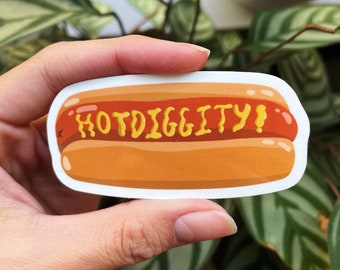 Hotdiggity Sticker, Cute Sticker