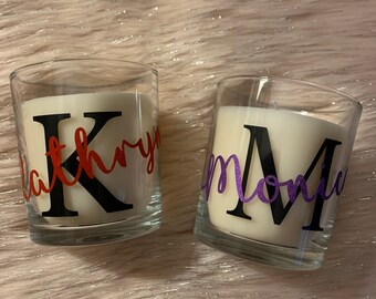 Velas Personalizadas con Iniciales y Nombres