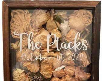 Wedding Gift, Wedding flower box, flower preservation, bouquet preservation, shadow box, Wedding memory box, wedding registry, bride bouquet