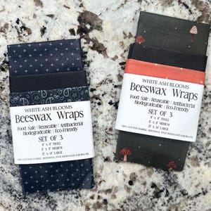 100 % Natural Organic Beeswax Food Wrap, Reusable Bread Wrap, eco friendly, bread bag, food bag