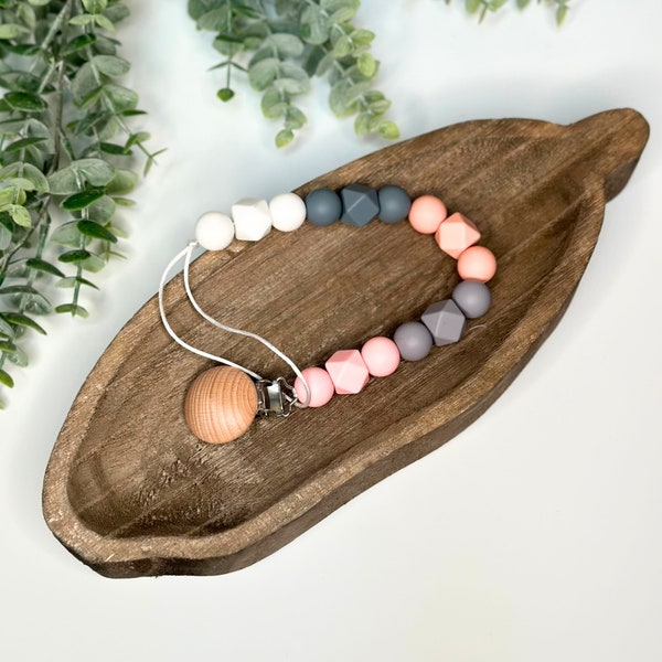 Wood Pacifier Clip Etsy