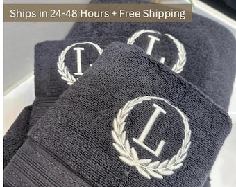 Personalized Bath Towel Set | Monogram Towel Set | Custom Embroidered Towels | Wedding Gift | Housewarming Gift | Mother’s Day Gift