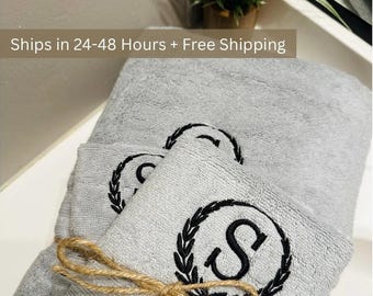 Monogrammed Hand Towel | Embroidered Guest Towel | Personalized Bathroom Decor | Housewarming Gift | Mother’s Day Gift | Dorm Bathroom Decor