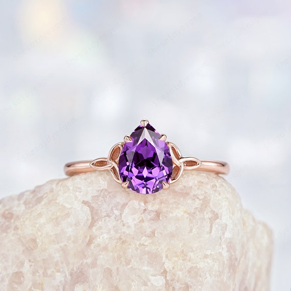 F37 パープルアゲートリング oval アクセサリー