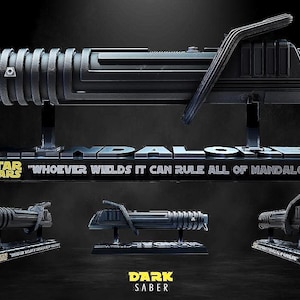 1:1 scale Mando Darksaber with stand print.