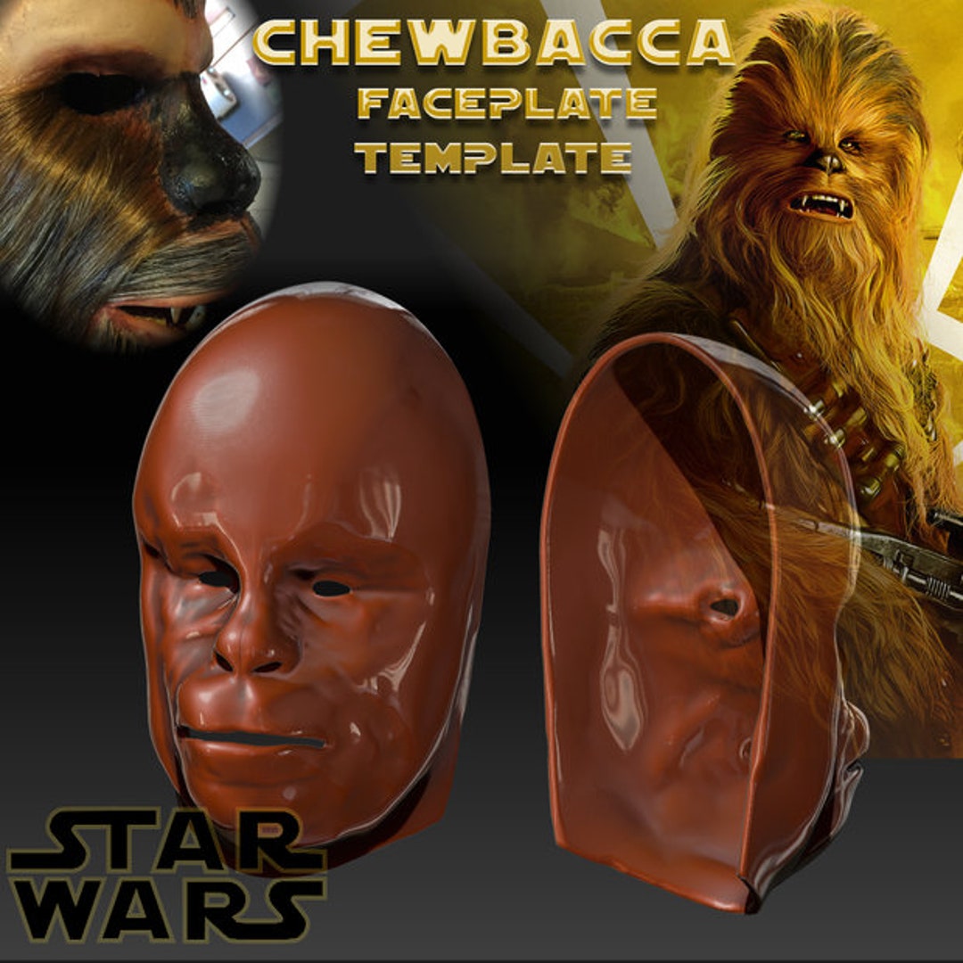 Chewie Themed Face Shell Raw Print Etsy