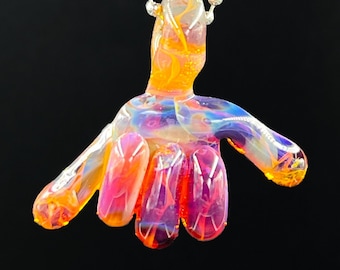 Amber Purple Hangloose Glass Pendant