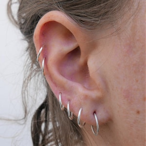 Perforazione dell'elica | DaithPiercing | Piercing multipli all'orecchio | orecchini in argento fatti a mano | Argento sterling 925 | Cura dell'orecchio | 1 pezzo