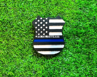 Thin Blue Line Car Freshie, Police Badge Freshie, thin blue line police badge freshie