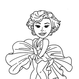 Marilyn Monroe cartoon svg, ai, dxf, eps, jpg files