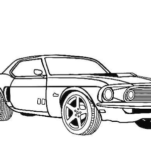 1970 Mustang svg, dxf, ai, eps cut files