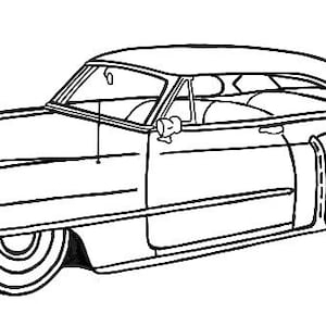 1950 Cadillac digital file svg, eps, dxf, ai, jpg
