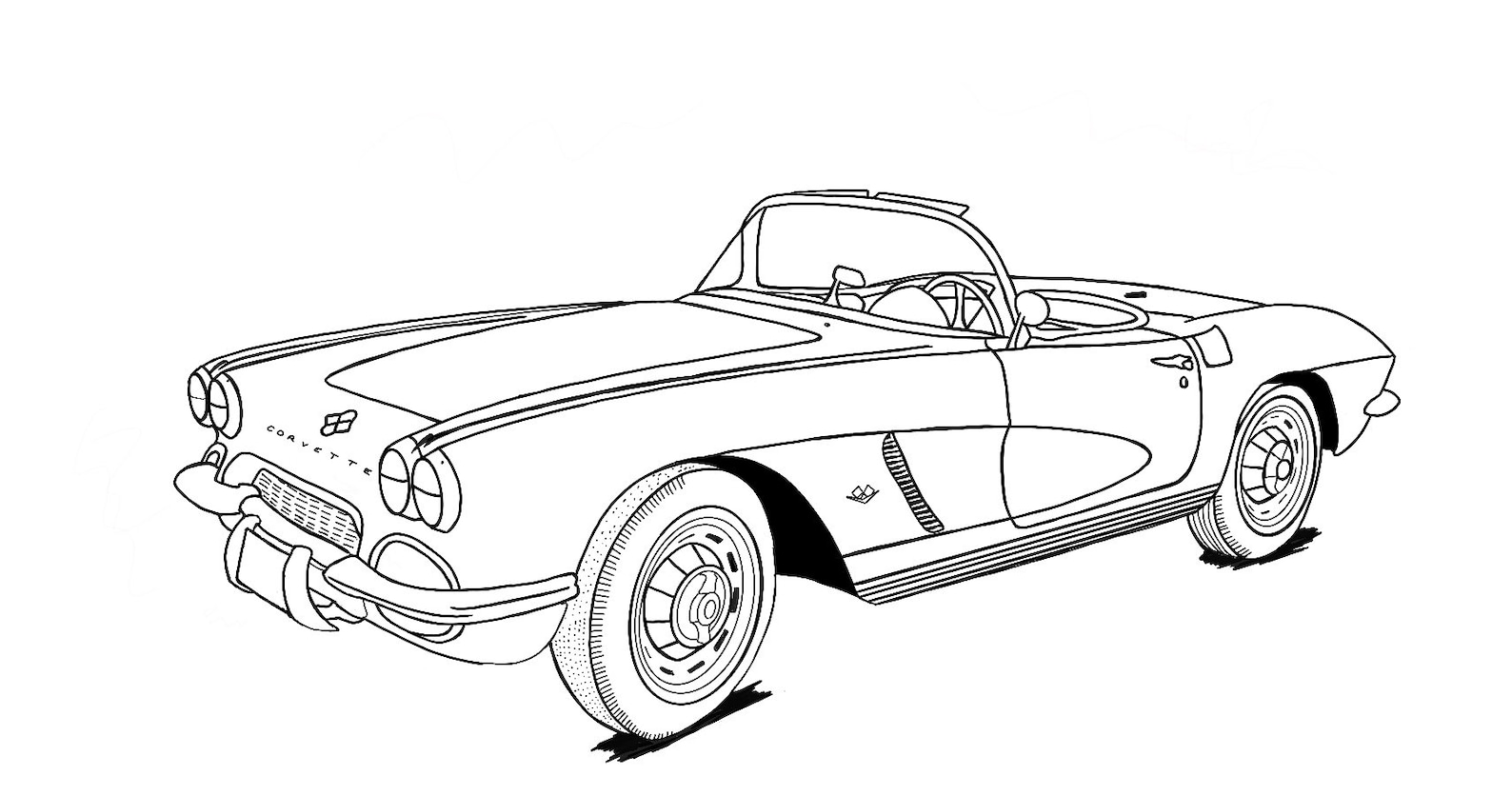 1962 Corvette Digital Files Eps, Svg, Ai, Dxf, Jpg - Etsy