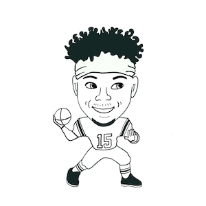 Mahomes Bobble Head Style svg, dxf, ai, eps and jpg files