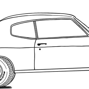 1970 Chevelle svg, ai, dxf, jpg, eps files