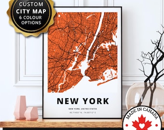 Custom Street Map Print | City Map Wall Art | Custom City Home Décor | Personalized City Poster | Housewarming Gift | Digital Download