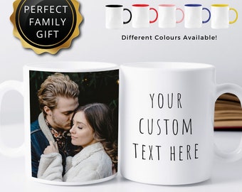 Mug photo personnalisé | Mug magique en céramique personnalisé | Graphisme personnalisé cadeau pour elle lui eux ami maman papa anniversaire soeur frère