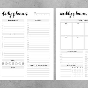 Printable Daily Planner: Habit Tracker, Task List (A4 PDF Download) - Etsy