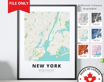 Custom City Map DIGITAL FILE ONLY | Custom City Home Décor | Personalized City Poster | Custom Street Map Print | Mother's Day Gift Download