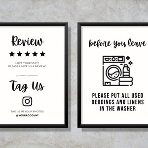 Airbnb Host Printable Bundle VRBO Fillable Editable Canva Template Set ...