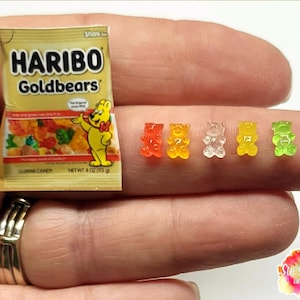 Mini Gummy Bear bag, Tiny gummy bears, Doll house prop