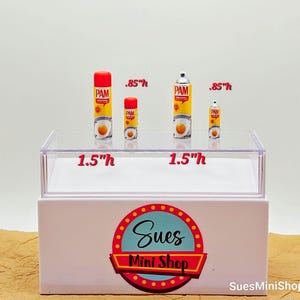 Mini Pam Cooking spray can, 1:6 scale, 1/12 scale