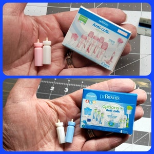 Mini Baby Bottle Set, (1:6 scale)