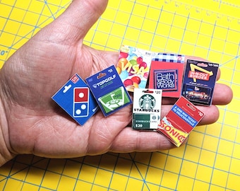 Pretend Mini Store Cards, 1:6 scale,  (Read Description)