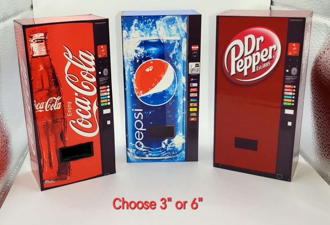 Mini Soda Machine, Mini Vending Machine, 3d Printed & Non Functional Etsy