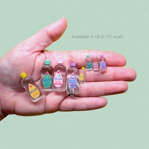 Mini Baby Oil Bottle,  Dollhouse PROP