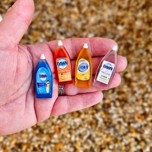 Mini Dish Soap, 1:6 scale dish soap, 1/12 scale dish soap bottle