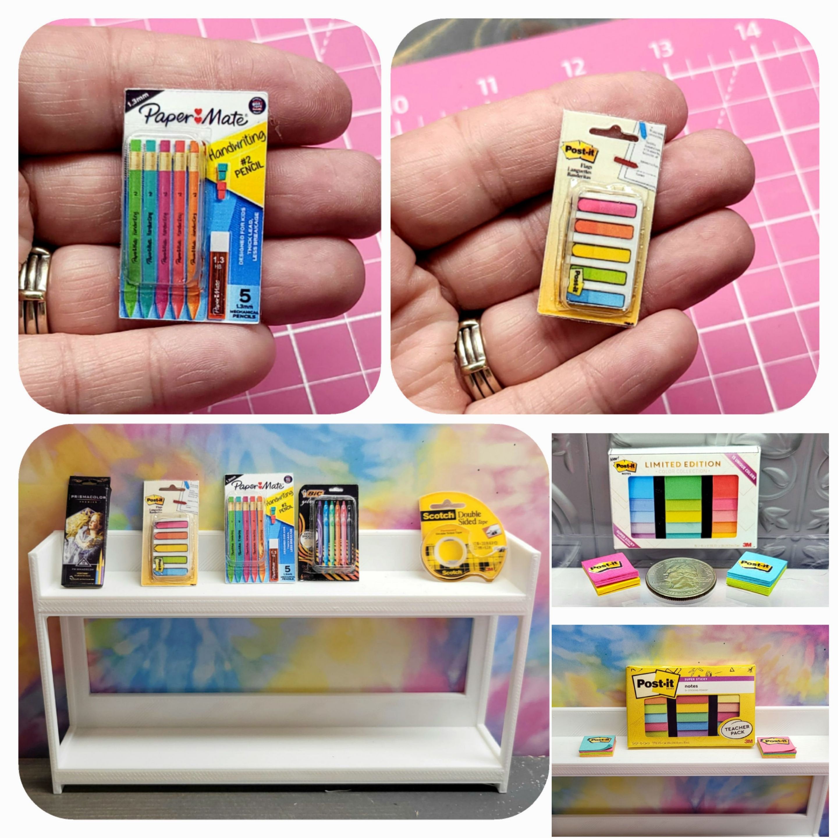 Slim Canvas Pencil Case , Small Colored Pen Pouch , Cotton Canvas Zipper  Organizer , Valentine's Day Gift for Kids Teachers 